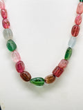Tourmaline Nugget Necklace - 8x11 to 14x19 mm Size - Code T13 - Weight 250 cts - AAA Quality - Natural Multi Tourmaline Necklace