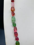 Tourmaline Nugget Necklace - 8x11 to 13x17 mm Size - Code T14 - Weight 239 cts - AAA Quality - Natural Multi Tourmaline Necklace