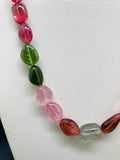 Tourmaline Nugget Necklace - 8x11 to 13x17 mm Size - Code T14 - Weight 239 cts - AAA Quality - Natural Multi Tourmaline Necklace
