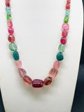 Tourmaline Nugget Necklace - 9x10 to 13x18 mm Size - Code T15 - Weight 244 cts - AAA Quality - Natural Multi Tourmaline Necklace