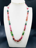Tourmaline Nugget Necklace - 8x11 to 12x15 mm Size - Code T16 - Weight 241 cts - AAA Quality - Natural Multi Tourmaline Necklace