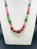 Tourmaline Nugget Necklace - 8x11 to 12x15 mm Size - Code T16 - Weight 241 cts - AAA Quality - Natural Multi Tourmaline Necklace