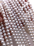 7 mm White Freshwater Pearl Round beads - Natural Pearl - AAA Quality - White Color Pearl beads