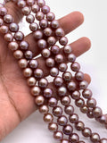 Pink Freshwater Pearl Round beads - 7-8 mm size -Code P1- 100% Natural Color - Pink Color AAAA Quality