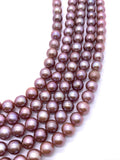 Pink Freshwater Pearl Round beads - 7-8 mm size -Code P1- 100% Natural Color - Pink Color AAAA Quality