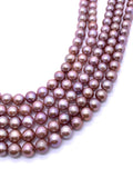 Pink Freshwater Pearl Round beads - 7-8 mm size -Code P3- 100% Natural Color - Pink Color AA Quality