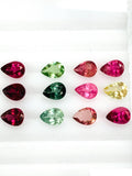 4X6 mm Tourmaline Pear Cut Stone- Tourmaline Pear- Tourmaline Cut Stone - AAA Quality - Loose Stone Jewelry, pack of 4 pc