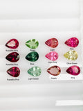4X6 mm Tourmaline Pear Cut Stone- Tourmaline Pear- Tourmaline Cut Stone - AAA Quality - Loose Stone Jewelry, pack of 4 pc
