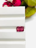 2.3 ct Tourmaline Emerald Cut - mm - Natural Tourmaline Octagon - Code #TB1- Good Quality Dark Pink Tourmaline