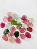 13-16x11-12 mm Tourmaline Polki - Pack of 2 Pcs - Code # T1- AAA Quality - Multi Color Tourmaline Thin Slices -
