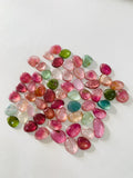 7-8x5-6 mm Tourmaline Polki - Pack of 4 Pcs - Code # T5 - AAA Quality - Multi Color Tourmaline Thin Slices -