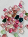 4.5-6.5x4-5 mm Tourmaline Polki - Pack of 4 Pcs - Code # T6 - AAA Quality - Multi Color Tourmaline Thin Slices -