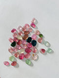 4.5-6.5x4-5 mm Tourmaline Polki - Pack of 4 Pcs - Code # T6 - AAA Quality - Multi Color Tourmaline Thin Slices -