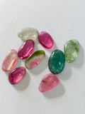 11-14x7-9 mm Tourmaline Polki - Pack of 4 Pcs - Code # T8 - AAA Quality - Multi Color Tourmaline Thin Slices