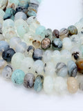 Peruvian Opal Roundel Beads 8/ 9 mm Size • Length 14 Inch • AAA Quality • Natural Peruvian Opal Rondelle beads • Origin Peru