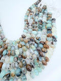 Peruvian Opal Roundel Beads 10/ 11/ 12 mm Size • Length 14 Inch • AAA Quality • Natural Peruvian Opal Rondelle beads • Origin Peru