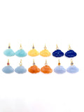 Gemstone Charm Cloud Shape 18x12 mm Size - 925 Silver and gold plating- Gemstone Pendant- Silver pendant with 1 inlay gemstone