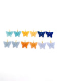 Gemstone Charm Butterfly Shape 18x15 mm Size - 925 Silver and gold plating- Gemstone Pendant- Silver pendant