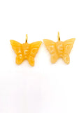 Gemstone Charm Butterfly Shape 18x15 mm Size - 925 Silver and gold plating- Gemstone Pendant- Silver pendant