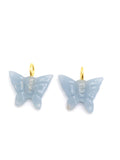 Gemstone Charm Butterfly Shape 18x15 mm Size - 925 Silver and gold plating- Gemstone Pendant- Silver pendant