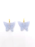 Gemstone Charm Butterfly Shape 18x15 mm Size - 925 Silver and gold plating- Gemstone Pendant- Silver pendant