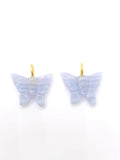 Gemstone Charm Butterfly Shape 18x15 mm Size - 925 Silver and gold plating- Gemstone Pendant- Silver pendant