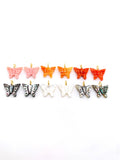 Natural Shell Charm Butterfly Shape 18x15 mm Size - 925 Silver and gold plating- Gemstone Pendant- Silver pendant