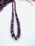 Purple Spiny Oyster Shell Roundel Beads • 6 to 12 mm Size • 40 cm length • AAA Quality • Spiny oyster with Turquoise Beads