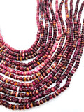 Spiny Oyster Roundel Beads • 4 mm Size • 40 cm length • AAA Quality • Natural Spiny Oyster Purple Color • Origin Mexico • Rare Available