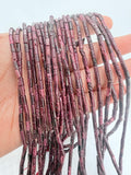 Purple Spiny Oyster Shell Tube Beads • 3x6 mm Size • 40 cm length • AAA Quality • Natural Spiny Oyster Purple Color • Origin Mexico