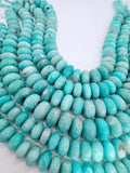 Amazonite Roundel Beads 12/13/ 16 mm - Length in 14 Inch , Amazonite Rondelle beads AAA Quality Natural Amazonite.