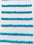 Turquoise Round Cabs - 4 mm size - Pack of 4 Pcs - AAA Quality - 100% Natural Turquoise- Turquoise Round Cabochon - Flat Back Cabs