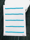 Turquoise Round Cabs - 3 mm size - Pack of 4 Pcs - AAA Quality - 100% Natural Turquoise- Turquoise Round Cabochon - Flat Back Cabs