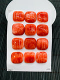Spiny Oyster Shell Cushion Cabs • 20 mm Size • Pack of 2 Pcs • AAA Quality • Natural Shell Cabochon • Red Color