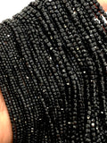Black Spinel Faceted Cube Beads 2/3/4 mm size -AAA Quality - Length 39 Cm- Natural Black Spinel boc beads