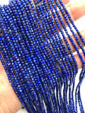 Lapis faceted Cube Beads - 2 mm size- AAA Quality- Natural Lapis Box beads - 39 cm length
