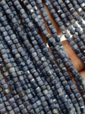 Blue Sapphire Faceted Cube Beads • 2 mm Size • Length 39 cm • AA Quality • Natural Sapphire Box Beads