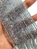 Labradorite Faceted Cube Beads - 2 mm Size - Length 39 cm - Natural Labradorite Box Beads