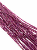 Rhodolite Garnet Faceted Cube Beads - 2 mm Size- AAA Quality- Natural Rhodolite Garnet Box Beads-