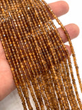 Yellow Garnet Faceted Cube Beads - 2 mm Size- - AAA Quality- Natural Yellow Garnet Box Beads
