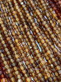 Garnet Faceted Cube Beads - 2 mm Size- - AAA Quality- Natural Hessonite shaded/ yellow/ Hessonite/ rhodolite/Red/ Champagne / Garnet