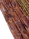 Garnet Faceted Cube Beads - 2 mm Size- - AAA Quality- Natural Hessonite shaded/ yellow/ Hessonite/ rhodolite/Red/ Champagne / Garnet