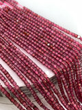 Garnet Faceted Cube Beads - 2 mm Size- Light Color- AAA Quality- Natural Garnet Box Beads