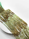 Green Garnet Faceted Cube Beads - 2 mm Size - AAA Quality- Natural Grossular Garnet Box Beads