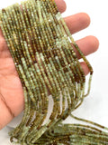 Green Garnet Faceted Cube Beads - 2 mm Size - AAA Quality- Natural Grossular Garnet Box Beads