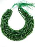 Chrome diopside Faceted Cube Beads- 4 mm Size - AAA Quality - 39 cm Length - Natural Chrome Diopside Box Dice Beads