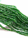 Chrome diopside Faceted Cube Beads- 4 mm Size - AAA Quality - 39 cm Length - Natural Chrome Diopside Box Dice Beads