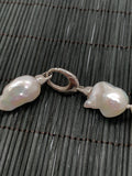 Freshwater Pearl Baroque Necklace - AAA Quality - Size Approx 15-17X22-25 MM, 925 silver clasp- Hand knotted Necklace