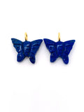 Gemstone Charm Butterfly Shape 18x15 mm Size - 925 Silver and gold plating- Gemstone Pendant- Silver pendant