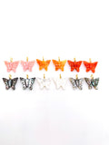 Natural Shell Charm Butterfly Shape 18x15 mm Size - 925 Silver and gold plating- Gemstone Pendant- Silver pendant